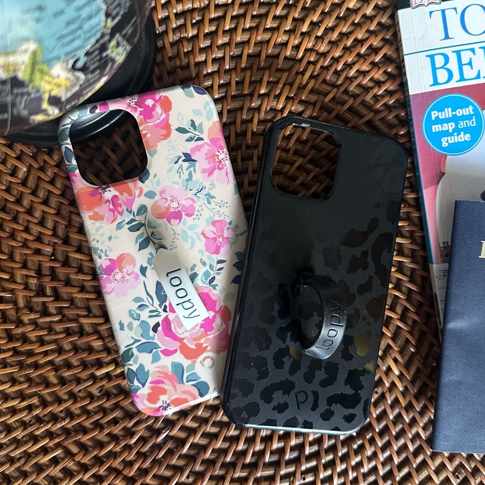 Loopy Case Set of 2 iPhone 12 Original Leopard and Floral Print Phone Cases